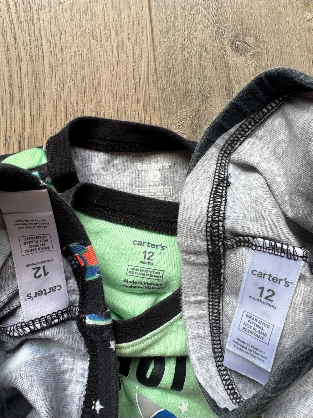 Carter's Space Rocket Pajama Set - Black, Green & Gray